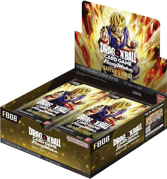 Dragon Ball Super Card Game Fusion World FB08 Saiyan’s Pride Booster Display mit 24 Packs