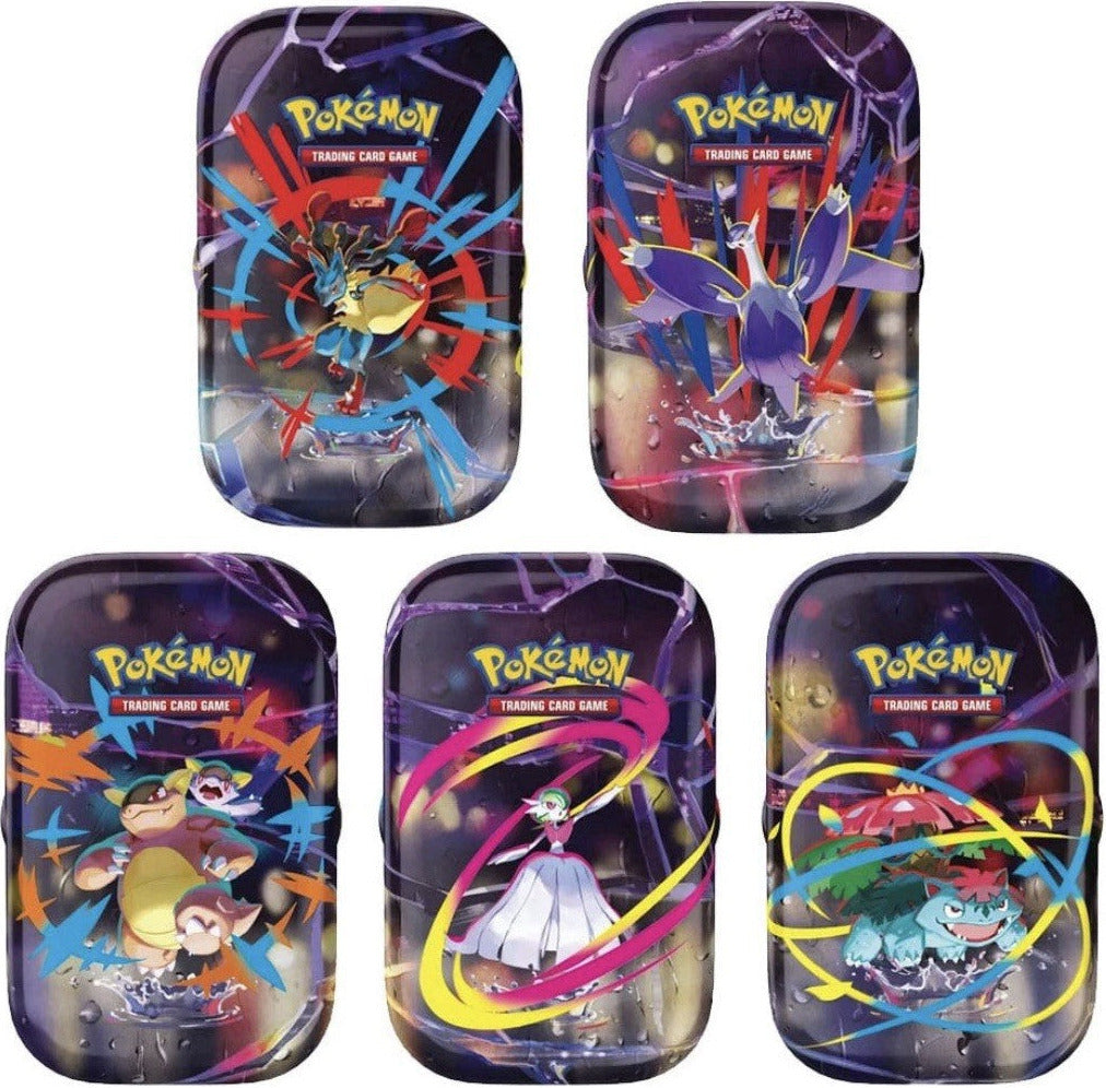 Pokémon Mega-Entwicklung Mini Tin Deutsch mit Boostern, Stickerbogen und Sammelkarte