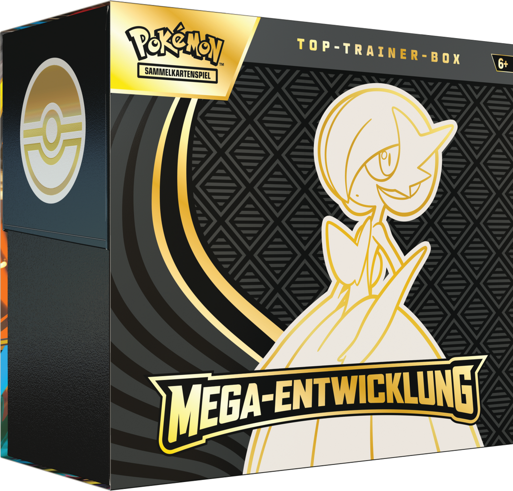 Pokémon Mega-Entwicklung Top-Trainer-Box Mega Guardevoir Deutsch mit Boostern und Zubehör