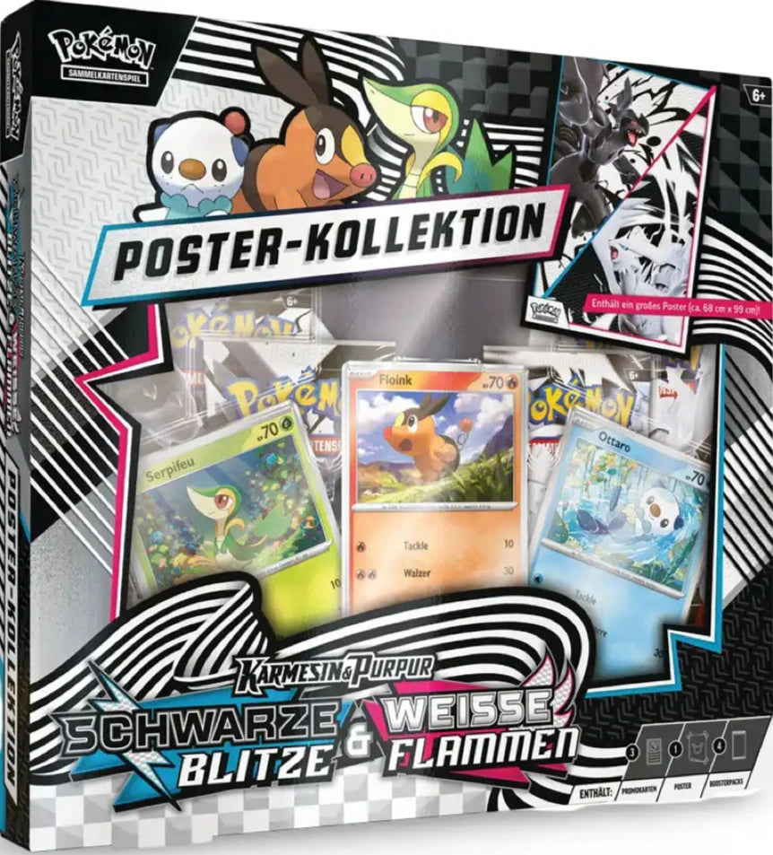 Pokémon Unova Poster Collection – Schwarze Blitze & Weiße Flammen – Deutsch