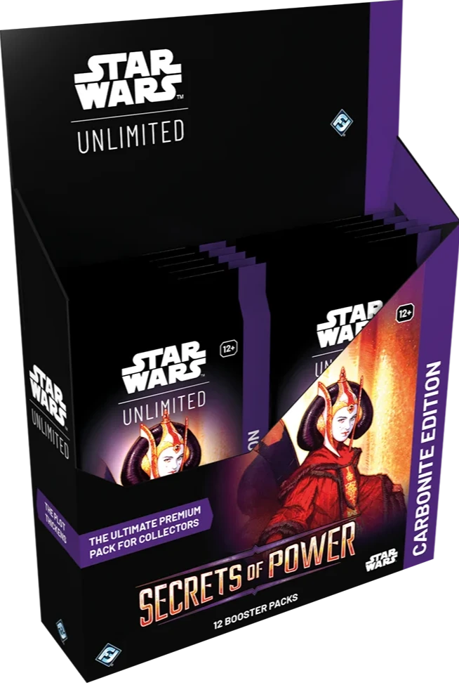 Star Wars Unlimited Secrets of Power Carbonite Booster Display Englisch mit 12 exklusiven Boostern